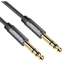 [1M]Cable 6.35 de Audio Estéreo- POSUGEAR Nylon Trenzado 6.35 mm 1-4 Macho a Macho Jack TRS Instrumento Cable para…